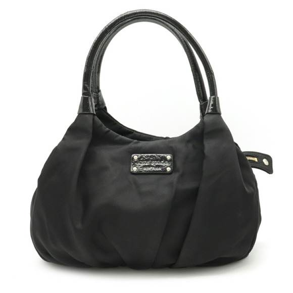 KATE SPADE Kate Small Karen shoulder bag handbag nylon patent leather black PXRU - Picture 1 of 9